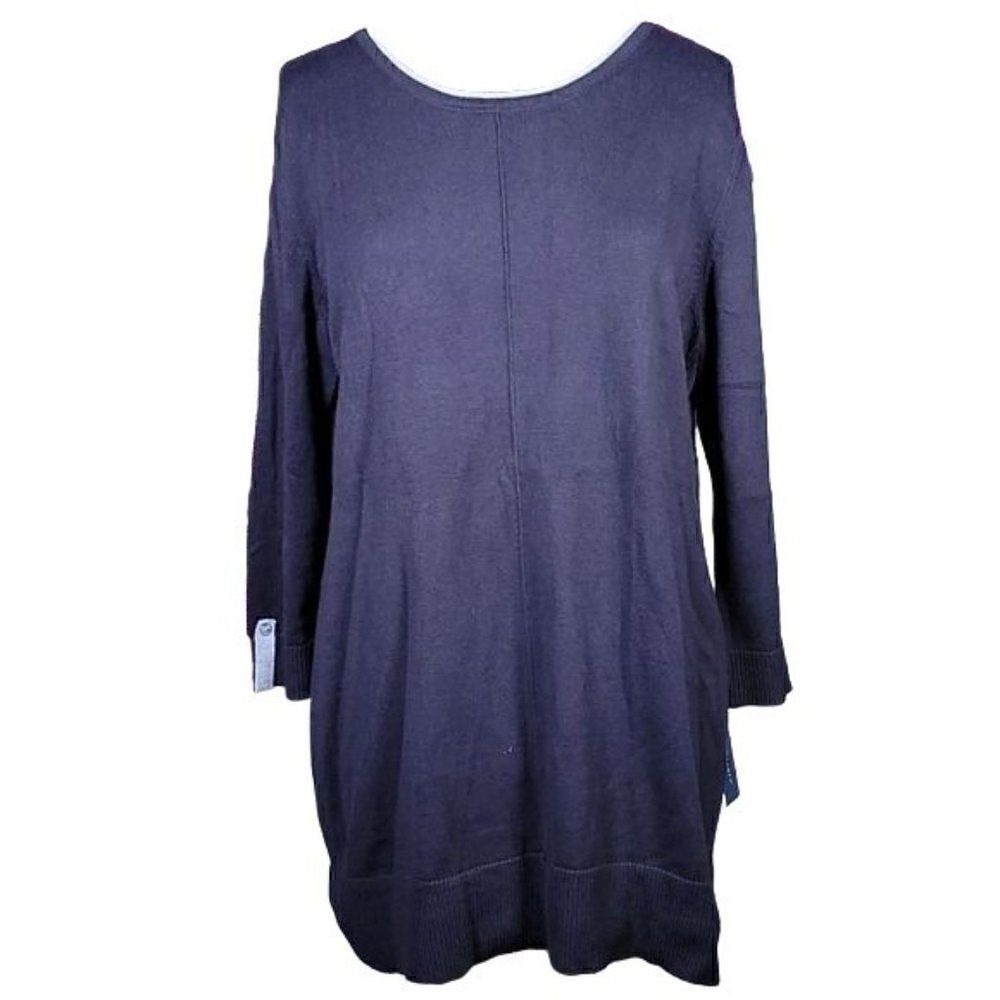 Karen Scott Cotton Scoop Neck Sweater Sz XXL